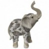 ORIGEN Home Decor Éléphant d'Afrique et éléphants Figurine d'éléphant gris - 18x13x7cm