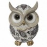 ORIGEN  figurine de hibou gris Buho, décoration d'intérieur, 16x12x8cm, résine de haute qualité