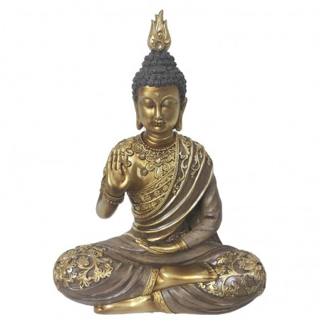 ORIGEN Home Decor Bouddha Bouddhas Dorés - Figure de Bouddha Oriental 26x18x9cm