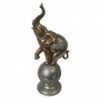 ORIGEN Home Decor Éléphant Africains et Éléphants Figurine d'Éléphant en Argent 32x13x10cm