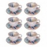 ORIGEN Home Decor Assiette avec Vases Tasses et Bougeoir Argent - 6x11x11cm