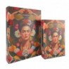 ORIGEN Home Decor Frida Book Box 2U Orange Rectangulaire 7x27x18cm - Boîtes à livres décoratives pour la maison et le bureau