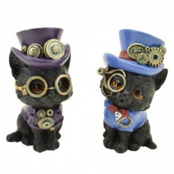 ORIGIN Home Decor Chat Noir 2U Fantasy Résine 13x7x8cm