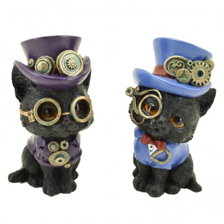 ORIGIN Home Decor Chat Noir 2U Fantasy Résine 13x7x8cm