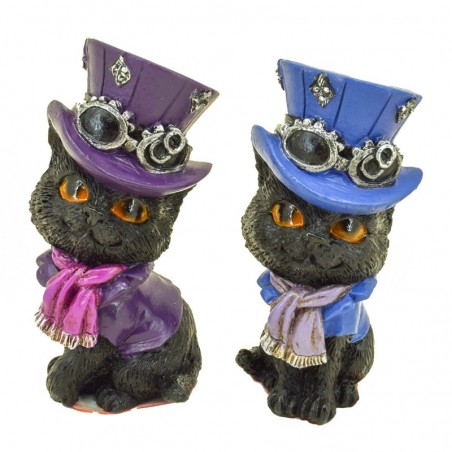 ORIGIN Home Decor Chat Noir 2U Fantasy Résine 8x4x4cm