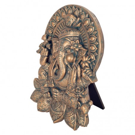 ORIGIN Home Decor Figurine de Bouddha Ganesha Déesse Gris - 18x13x3cm