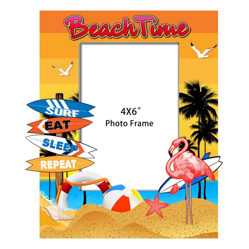 ORIGIN Home Decor Cadre photo Cadres de plage | Orange rectangulaire - 23x20x2cm