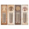 ORIGEN Home Decor Thermomètre 4U Assiettes rectangulaires en bois marron - 25x8x1cm