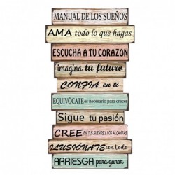 ORIGEN Home Decor Ornement Mural Plaques Métalliques Marron 45x25x1cm