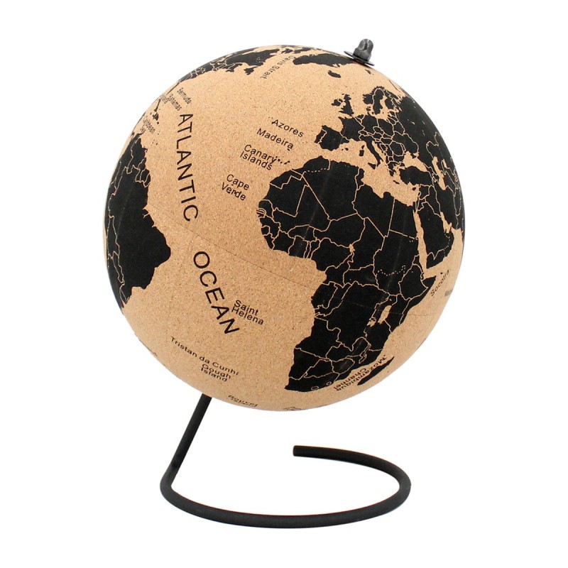 ORIGEN Home Decor Ballons Globe Ronds Noirs du Monde - 25x18x18cm