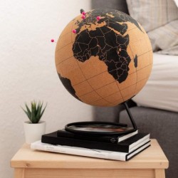 ORIGEN Home Decor Ballons Globe Ronds Noirs du Monde - 25x18x18cm