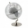 ORIGEN Home Decor Globe Ballons du Monde Ronds Argentés - 20x14x14cm