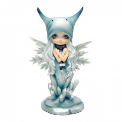 ORIGIN Home Decor Hiver Fée Fantaisie | Figurine Fée Bleue - 17x11x8cm