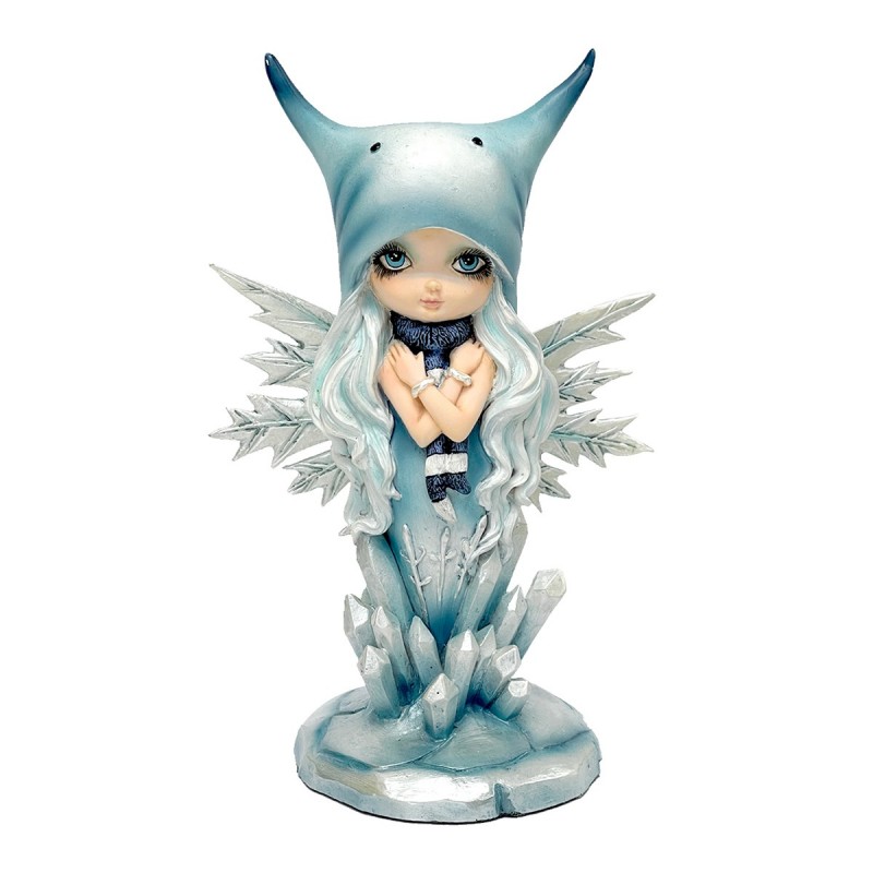 ORIGIN Home Decor Hiver Fée Fantaisie | Figurine Fée Bleue - 17x11x8cm