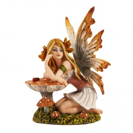 ORIGIN Home Decor Fée assise Fantasy | Figurine Fée Marron - 16x12x12cm