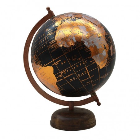 ORIGEN Home Decor Ballons Globe Rond Orange Monde 28x22x20cm