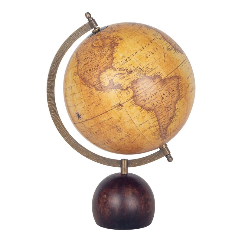 ORIGIN Home Decor Globe Ballons du Monde | Rond Beige - 33x23x20cm