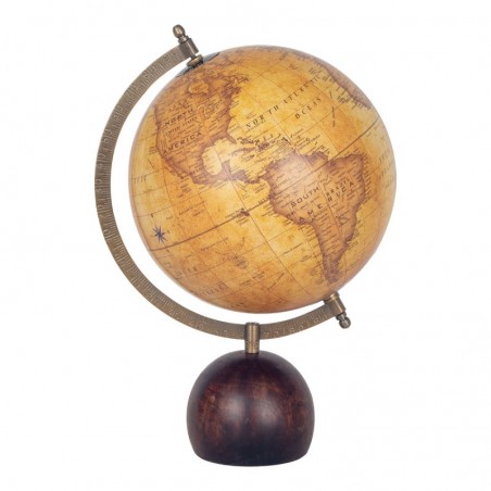 ORIGIN Home Decor Globe Ballons du Monde | Rond Beige - 33x23x20cm