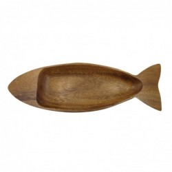 ORIGIN Home Decor Ustensiles de plateau à poisson | Plateau Marron - 3x41x13cm