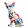 ORIGEN Home Decor Chien Chihuahua Blanc - Figurine de Chien en Résine 25x19x12cm