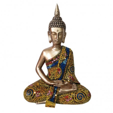 ORIGIN Home Decor Bouddha Bouddhas Marron Bouddha Figure 41x29x17cm Résine de haute qualité