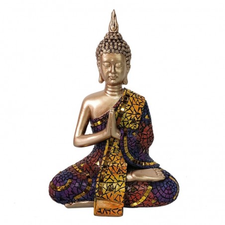 ORIGINE Décoration d'intérieur Bouddha Bouddhas | Figurine Bouddha Gris - 21x16x11cm