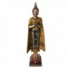 ORIGIN Home Decor Bouddha Bouddhas Gris Bouddha Figure 59x17x13cm Résine de haute qualité