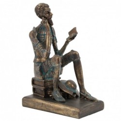 ORIGEN Home Decor Don Quichotte Figurine Personne Gris Bronze - 24x17x10cm