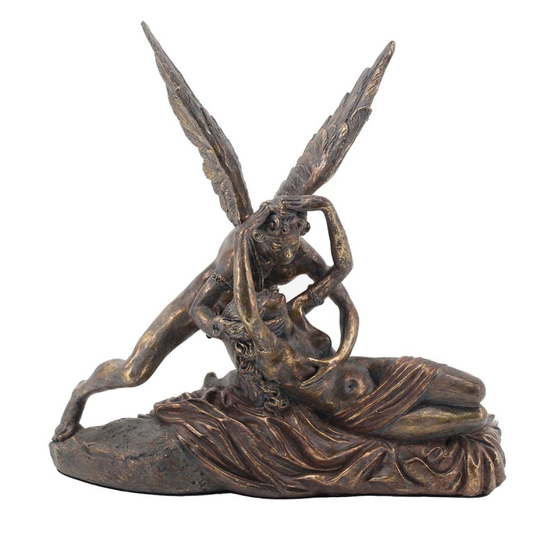 ORIGEN Home Decor Figurine de Personne en Bronze - Figure Grise 28x30x15cm