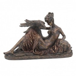 ORIGEN Home Decor Figurine Danseuse en Bronze Gris - 18x28x12cm