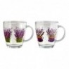 ORIGIN Home Decor Verre 2U Ustensiles | Verre Lilas - Verre Cristal 10x12x9cm