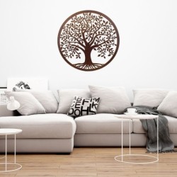 By SIGRIS Ornement arbre de vie noir métal 82x1x82cm Appliquer Mandalas métalliques Mandalas décoratifs mur de décoration