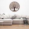 By SIGRIS Ornement arbre de vie noir métal 82x1x82cm Appliquer Mandalas métalliques Mandalas décoratifs mur de décoration
