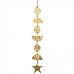 ORIGEN Home Decor Pendentifs Mobiles Phase de Lune Beige 74x10x1cm - Design Unique et Polyvalent