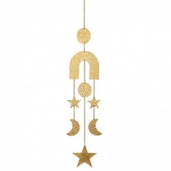 ORIGEN Home Decor Pendentifs Mobiles Phase de Lune Marron 74x13x1cm - Design Unique et Polyvalent