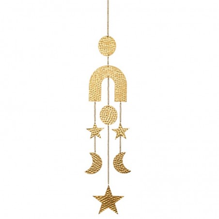 ORIGEN Home Decor Pendentifs Mobiles Phase de Lune Marron 74x13x1cm - Design Unique et Polyvalent