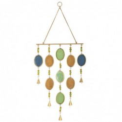 ORIGEN Home Decor Cercles Suspendus Mobiles Beige 70x32x2cm - Design Unique et Polyvalent