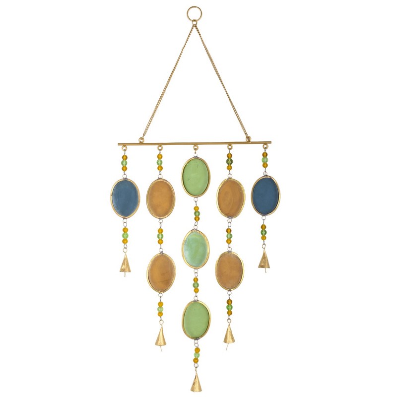 ORIGEN Home Decor Cercles Suspendus Mobiles Beige 70x32x2cm - Design Unique et Polyvalent