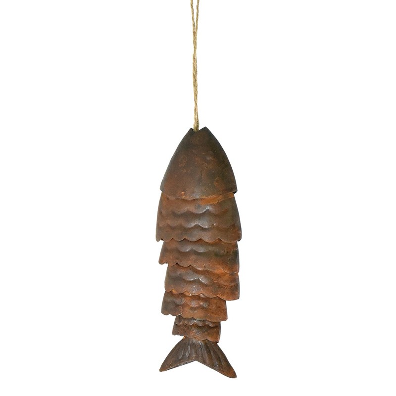 ORIGEN Home Decor Vases à Poisson Suspendus et Bougeoirs | Pendentif Marron - 17x7x3cm