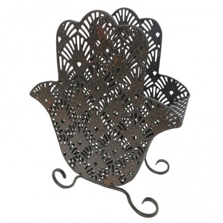ORIGEN Home Decor Lampe Main de Fatima Lampes Gris 34x26x12cm