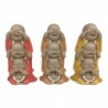 ORIGIN Home Decor Moines Voir Pas Entendre Parler 3U Bouddhas | Figurine Bouddha Multicolore - 18x10x7cm