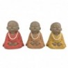 ORIGEN Home Decor Moine 3U Bouddhas Orange Bouddha Figure - 10x8x9cm Résine de haute qualité