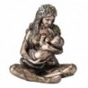 ORIGIN Home Decor Gaia Terre Mère avec Bébé Bronze Gris Déesse Figure 11x10x6cm