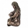 ORIGIN Home Decor Gaia Terre Mère avec Bébé Bronze Gris Déesse Figure 11x10x6cm