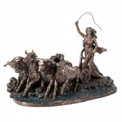 ORIGIN Home Decor Déesse Nordique des Semences Bronze | Figurine Déesse Grise - 17x29x13cm