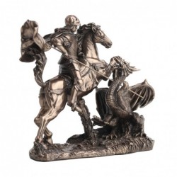 ORIGIN Home Decor Saint George Bronze Figure Déesse Gris 16x17x9cm