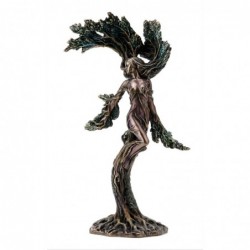 ORIGIN Home Decor Ninfa Meliae Arbre Nymphe Bronze Figure Déesse Gris 25x16x9cm