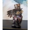 ORIGIN Home Decor Chat Inventeur Victorien Fantasy Figure Déesse Gris 14x11x9cm