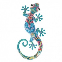 ORIGIN Home Decor Jardin Lézard | Figurine Lézard Bleu - 24x12x1cm