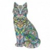 ORIGIN Home Decor Jardin Chat | Figurine Chat Vert - 23x13x1cm pour Décoration Intérieure et Extérieure